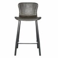 Homeroots Counter Stools, Charcoal - Set of 2 400597